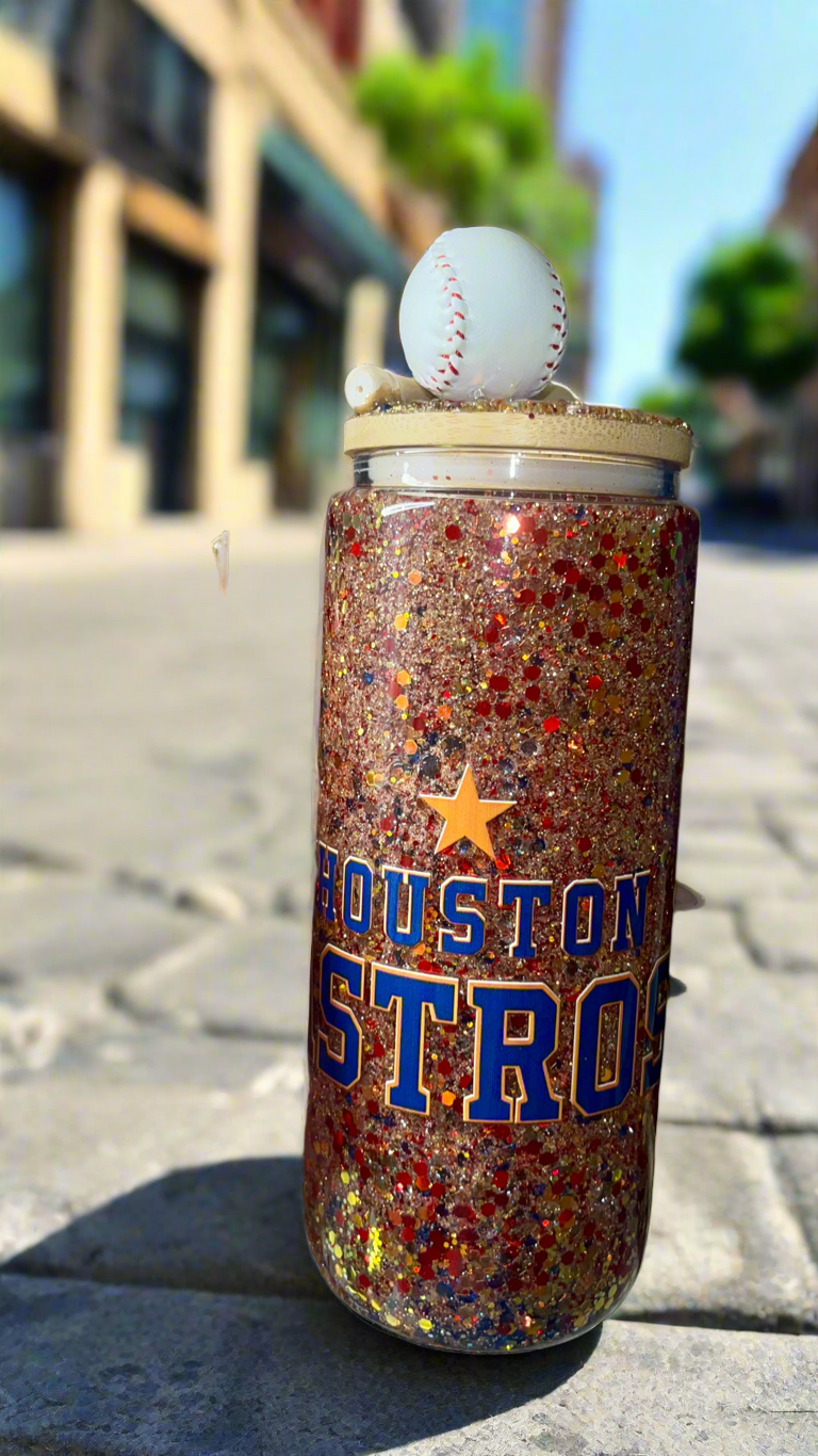 ⚾⚡️Stadium Sass – 16oz Glass Can Tumbler