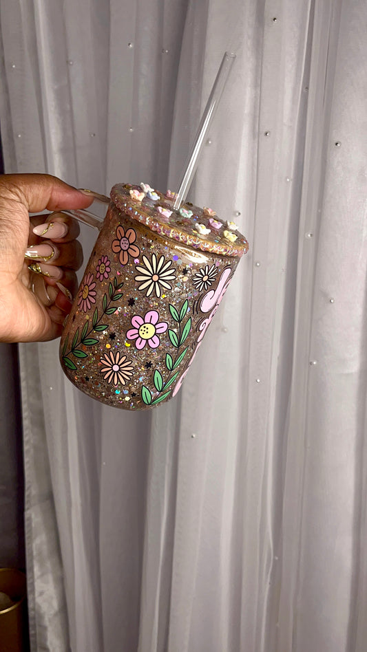 🌸 Jesus Fills My Cup- 15oz Glass Snowglobe Mug