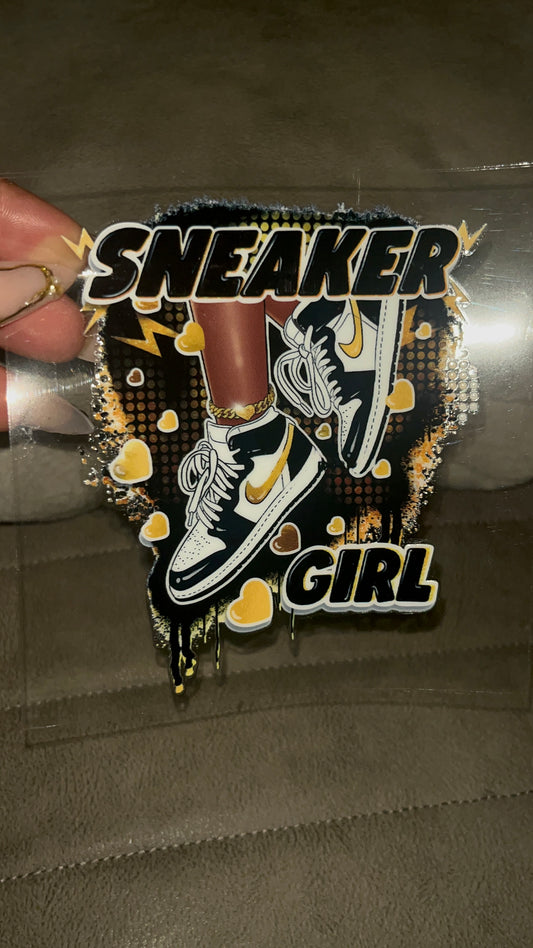 Sneaker Girl (Black and Gold)