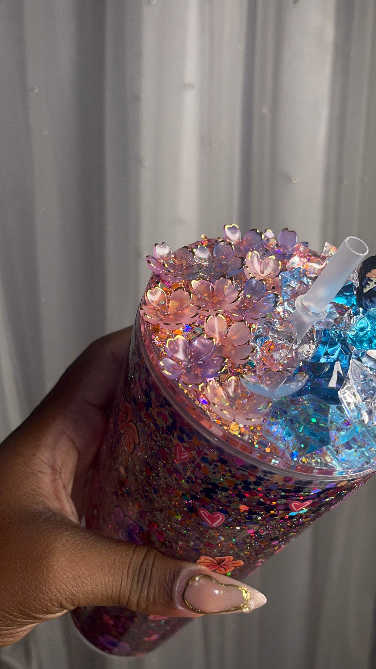 🌺 Island Mischief – 24oz Glow-in-the-Dark Tumbler