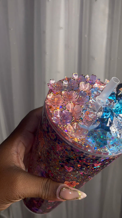🌺 Island Mischief – 24oz Glow-in-the-Dark Tumbler