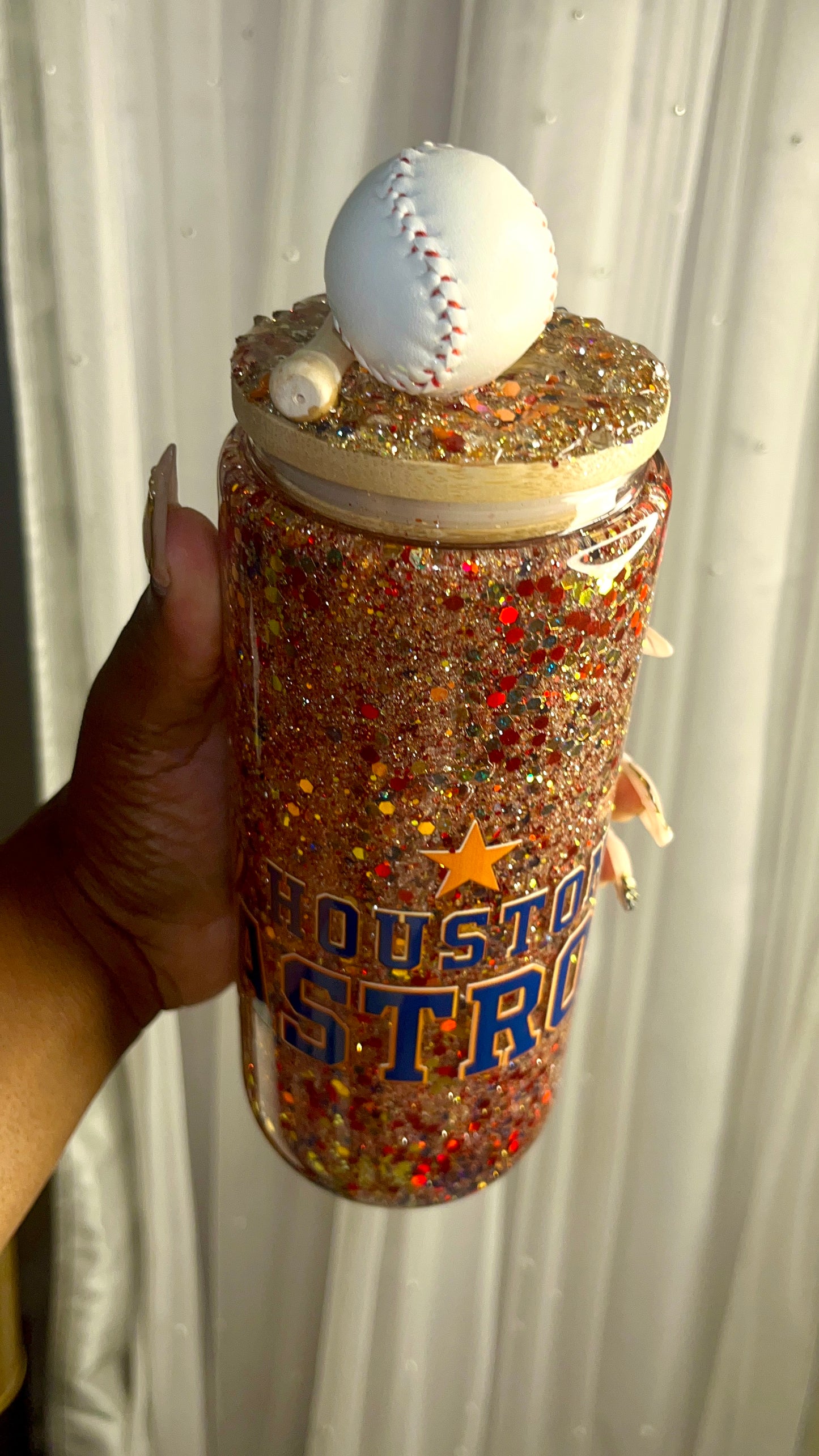 ⚾⚡️Stadium Sass – 16oz Glass Can Tumbler