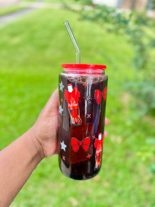 Crisp Couture– 16oz Glass Snowglobe Tumbler