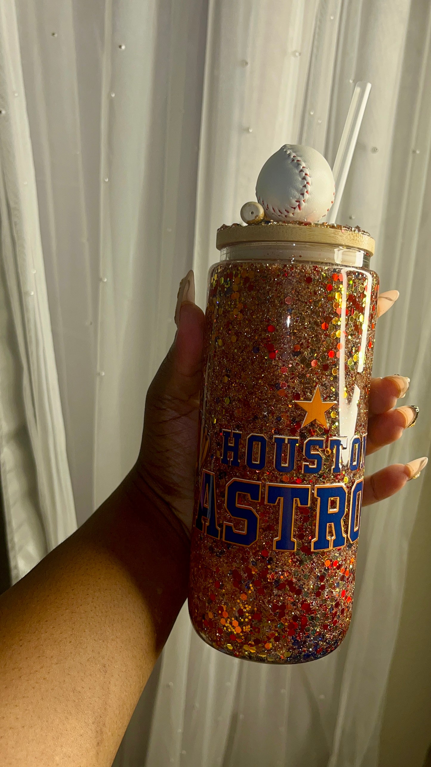 ⚾⚡️Stadium Sass – 16oz Glass Can Tumbler