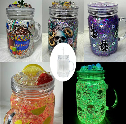 20oz. Acrylic Double Walled Mason Jar