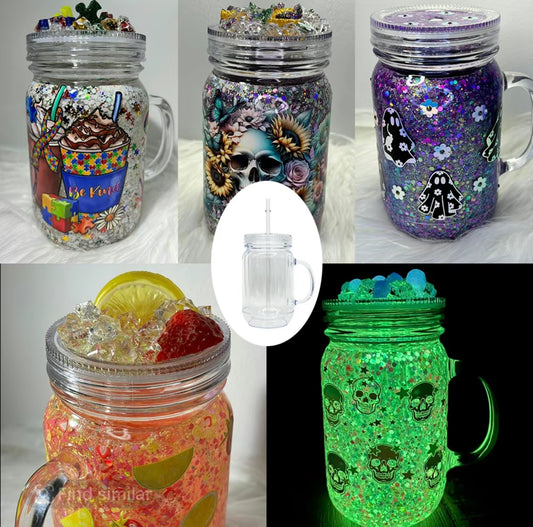 20oz. Acrylic Double Walled Mason Jar