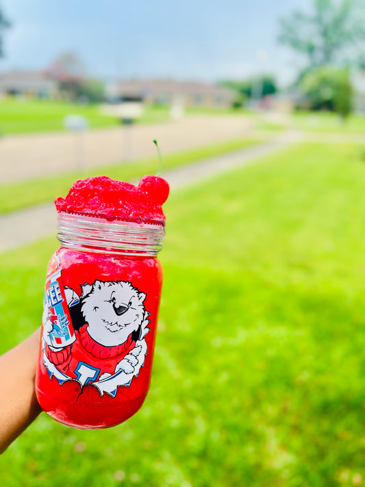 Frosty Paws– 20oz Acrylic Mason Jar Snowglobe Tumbler
