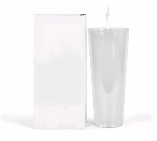 24oz. Acrylic Glow in the Dark Snowglobe Tumbler